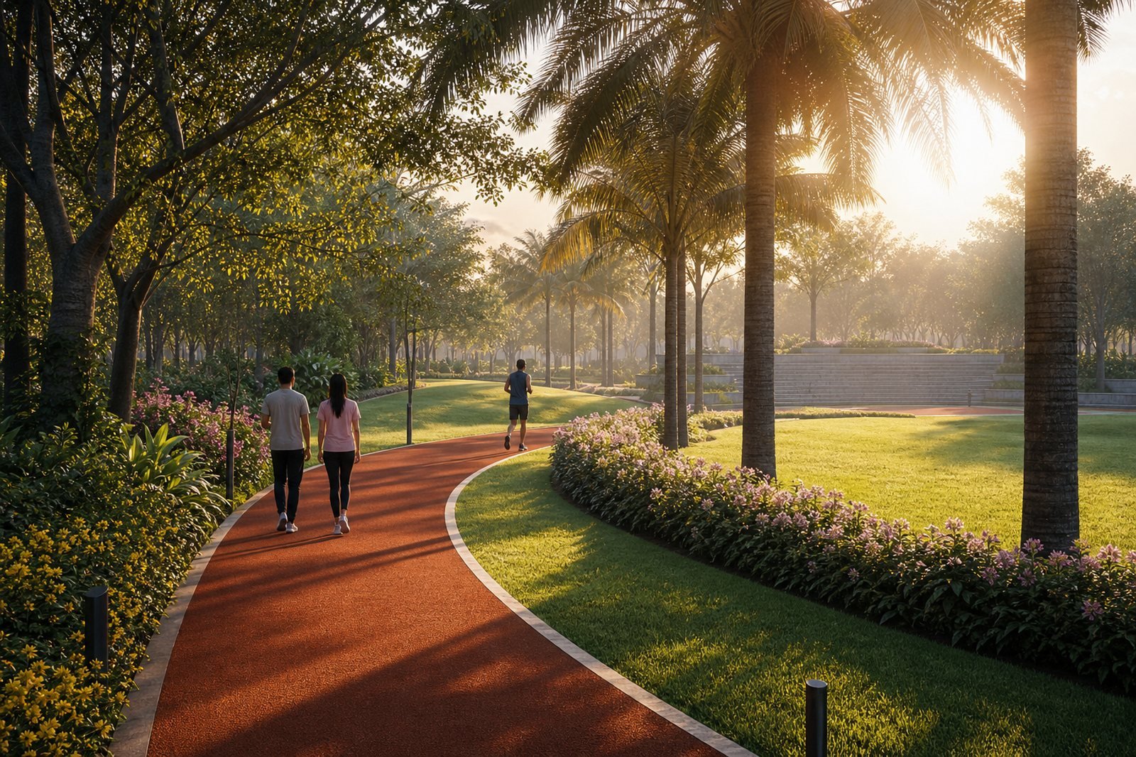 Landscaped walking track